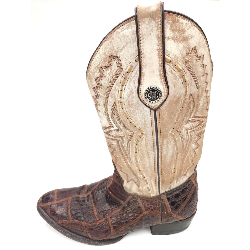 Marlboro Classics Rare Patchwork Reptile, Snake, Lizard Boots Men's Size 42 US 9